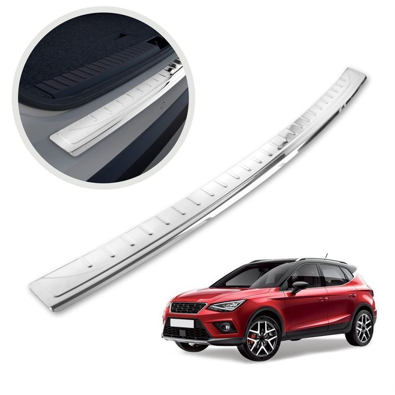 Rear bumper trim for SEAT Arona I (KJ) 2017- | Chrome Stainless steel