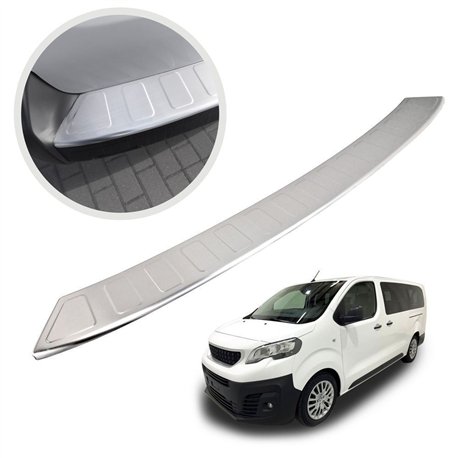 Rear bumper trim for Peugeot Expert III (V) (L3) 2016- | Silver Stainless s
