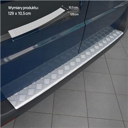 Rear bumper trim for Mercedes Vito (W447) 2014- | Silver Aluminum Ribbed