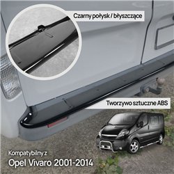 Rear bumper trim for Opel Vivaro A (X83) 2001-2014 | Black ABS
