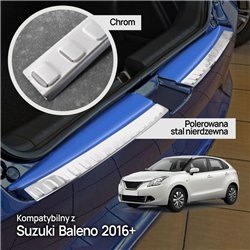 Rear bumper trim for Suzuki Baleno Hatchback II (WB | EW) 5D 2016-2021 Chro