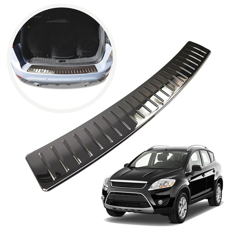 Rear bumper trim for Ford Kuga I (C394 | DM2) 2008-2012 Black chrome Stainl