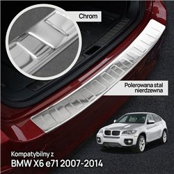 Listwa tylnego zderzaka BMW X6 Coupe (E71) 2008-2014 Stal nierdz
