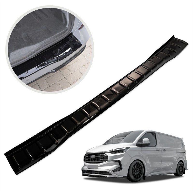 Rear bumper trim for Ford Transit Custom II (V710) 2023- | Black ABS