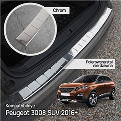 Listwa tylnego zderzaka do Peugeot 3008 II 2016-2023 | Stal nie