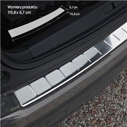 Rear bumper trim for Peugeot 3008 II (P84) 2016-2023 | Chrome Stainless ste