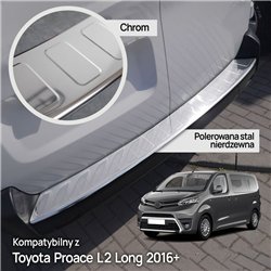 Rear bumper trim for Toyota Proace II (MDZ/MPY) (L2) 2016- | Chrome Stainle