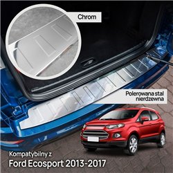 Rear bumper trim for Ford EcoSport II (JK8 | B515) PRE-FL 2014-2017 Chrome