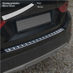 Rear bumper trim for BMW X1 (E84) FL 2012-2015 | Black Stainless steel