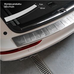 Rear bumper trim for Audi Q5 I (8R) 2008-2016 | Silver Stainless steel