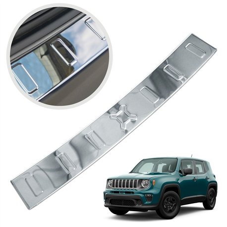 Rear bumper trim for Jeep Renegade I (BU) 2014- | Chrome Stainless steel