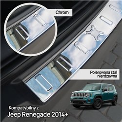 Rear bumper trim for Jeep Renegade I (BU) 2014- | Chrome Stainless steel