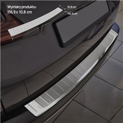 Rear bumper trim for Peugeot 2008 I (A94 | C) FL 2016-2019 Silver Stainless