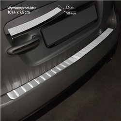 Rear bumper trim for Hyundai Santa Fe II (CM) FL 2010-2012 | Silver Stainle