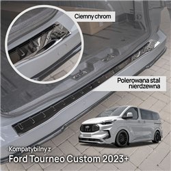 Rear bumper trim for Volkswagen VW Caravelle (T7) 2025- | Black chrome Stai