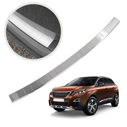 Rear bumper trim for Peugeot 3008 II (P84) 2016-2023 | Silver Stainless ste