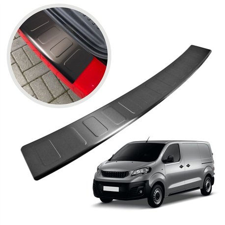 Rear bumper trim for Peugeot Expert III (V) 2016- | Black Stainless steel