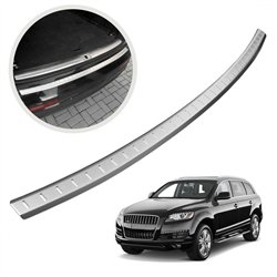 Rear bumper trim for Audi Q7 I (4L) 2005-2015 | Silver Stainless steel