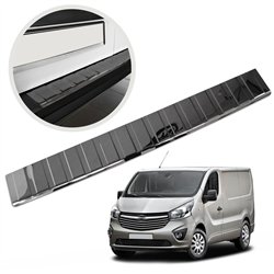 Rear bumper trim for Opel Vivaro B (X82) 2014-2019 | Black chrome Stainless