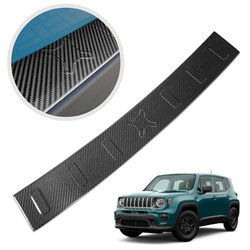 Rear bumper trim for Jeep Renegade I (BU) 2014- | Black Carbon fiber Shiny