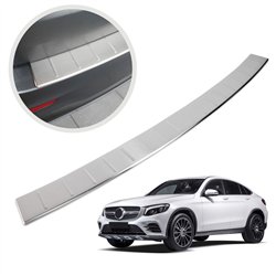 Rear bumper trim for Mercedes GLC (X253) 2015-2022 | Silver Stainless steel
