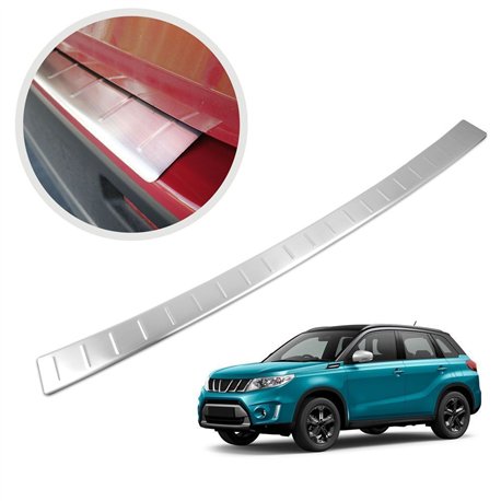 Rear bumper trim for Suzuki Vitara IV (LY) 2015- | Silver Stainless steel
