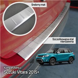 Rear bumper trim for Suzuki Vitara IV (LY) 2015- | Silver Stainless steel
