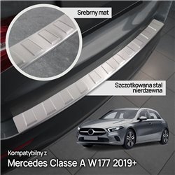 Rear bumper trim for Mercedes A-Class Hatchback (W177) 5D 2018- | Silver St