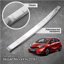 Rear bumper trim for Nissan Micra Hatchback V (K14) 5D 2017-2023 | Chrome S