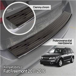 Rear bumper trim for Fiat Freemont I (JC | JC49) 2011-2016 Black chrome Sta
