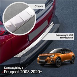 Listwa tylnego zderzaka do Peugeot 2008 II 2020- Stal nierd