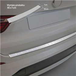 Rear bumper trim for BMW X4 (F26) 2014-2018 | Silver Stainless steel