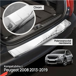 Listwa tylnego zderzaka do Peugeot 2008 I FL 2016-2019 Stal
