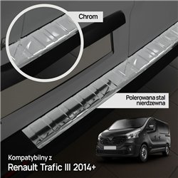 Rear bumper trim for Renault Trafic III (FG/JG) 2014- | Chrome Stainless st