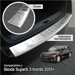 Rear bumper trim for Skoda Superb Station Wagon III (3V | B8) 2015-2023 Chr
