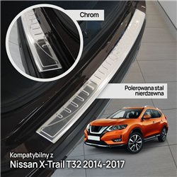 Rear bumper trim for Nissan X-Trail III (T32) PRE-FL 2014-2017 | Chrome Sta