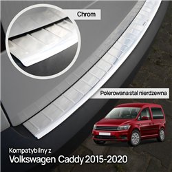Rear bumper trim for Volkswagen VW Caddy IV (SA | DU) 2015-2020 Chrome Stai