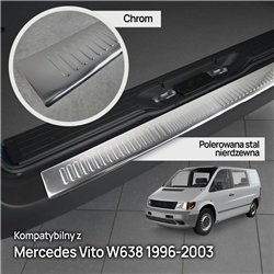 Listwa tylnego zderzaka Mercedes Vito (W638) 1996-2003 Stal nier