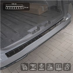 Rear bumper trim for Ford Tourneo Custom II (V710) 2023- | Black chrome Sta