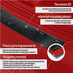 Rear bumper trim for Volkswagen VW Caravelle (T5) 2003-2015 | Black Carbon