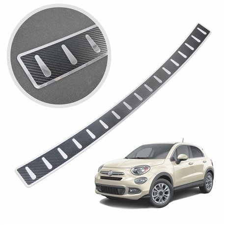 Rear bumper trim for Fiat 500X I (334) 2015- | Black Stainless steel