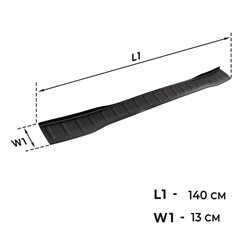 Rear bumper trim for Ford Transit Custom II (V710) 2023- | Black ABS