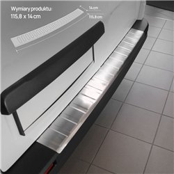 Rear bumper trim for Renault Trafic III (FG/JG) 2014- | Silver Stainless st