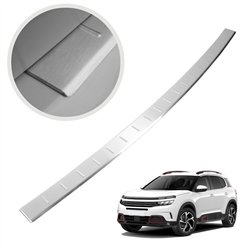 Rear bumper trim for Citroen C5 Aircross I 2017- | Silver Stainless steel