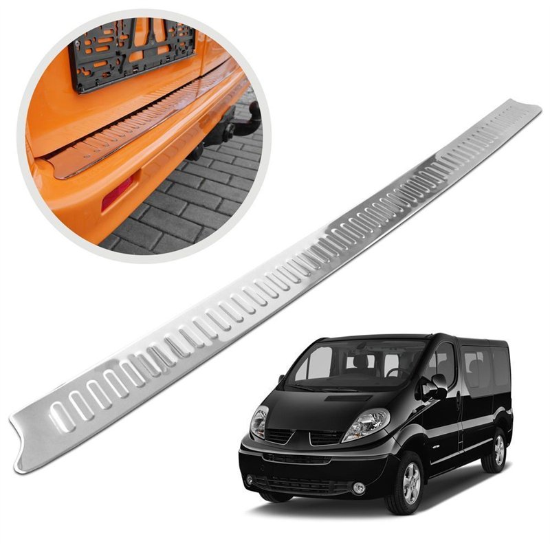 Rear bumper trim for Renault Trafic II (FL/JL) 2001-2014 | Chrome Stainless