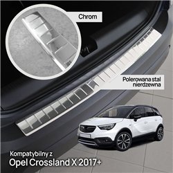 Rear bumper trim for Opel Crossland X I (P17 | P2QO) PRE-FL 2017-2020 Chrom