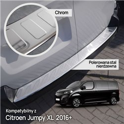 Rear bumper trim for Citroen Jumpy III (V) 4D (L3 | XL) 2016- Chrome Stainl