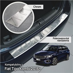 Rear bumper trim for Fiat Tipo Station Wagon II (356) 2016- | Chrome Stainl