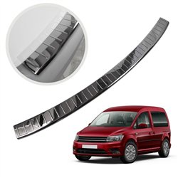 Rear bumper trim for Volkswagen VW Caddy IV (SA | DU) 2015-2020 Black chrom
