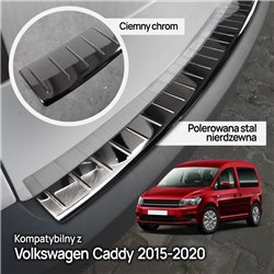 Listwa tylnego zderzaka do Volkswagen VW Caddy IV 2015-2020 Czarn